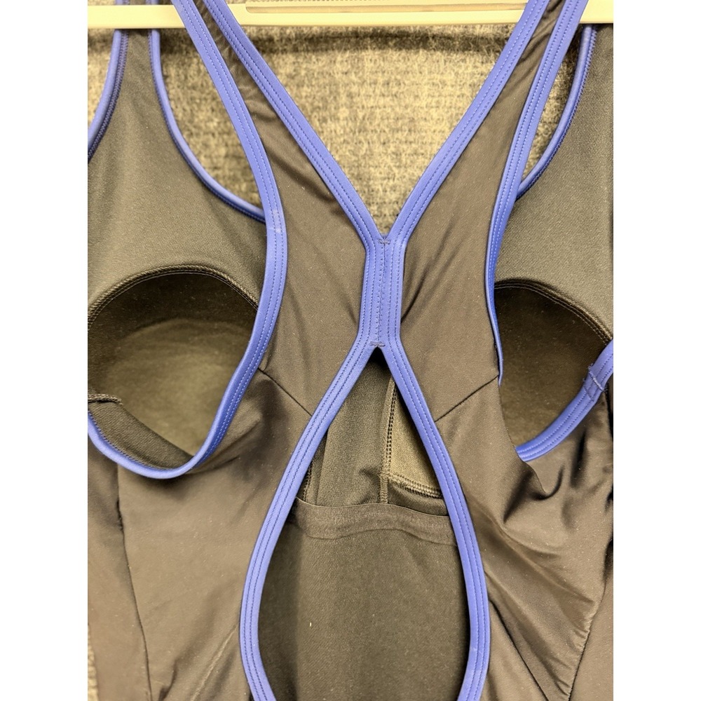 Speedo Women's Shaping Colorblock Contour One Piece Blue/Black XL - Picture 3 of 7